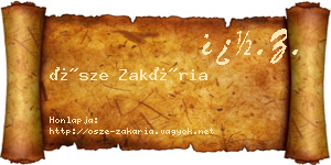 Ősze Zakária névjegykártya